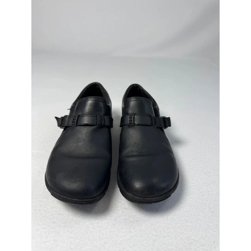 Comfort Merrell Womens 8.5 Loafers Black Leather Monk Strap Shoes J31330 Slip On